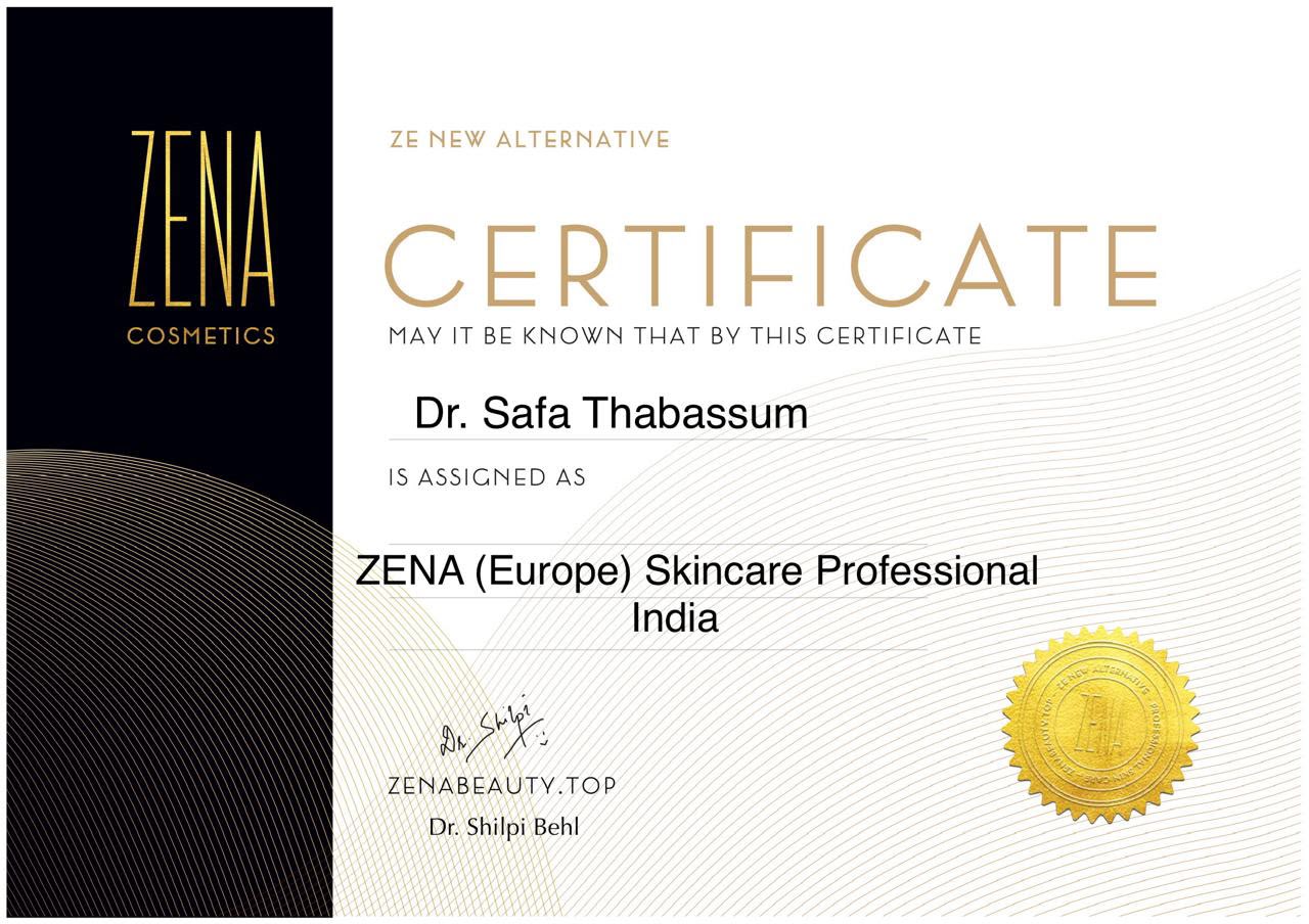 Safa Elite Care Professional Certificate
